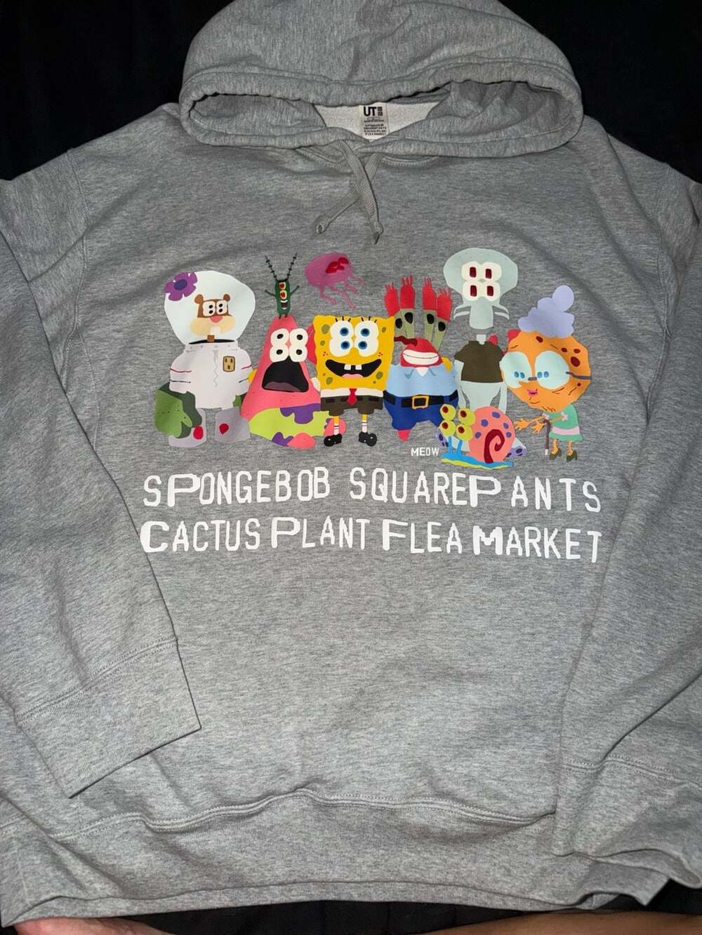 Uniqlo UT x SpongeBob SquarePants x Cactus Plant Flea Market CPFM Grey Hoodie Si